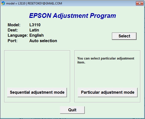 Adjustment program Epson L-3100 L-3...