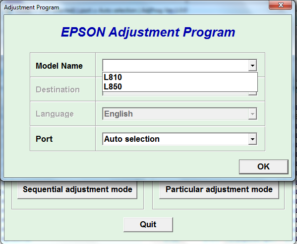 Adjustment program Epson L-810, L-8...