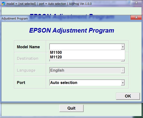 Adjustment Program Epson M1100, M11...