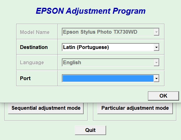 Adjustment program Epson PX-730WD,...