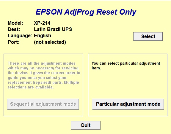 Adjustment program Epson XP-211, XP...